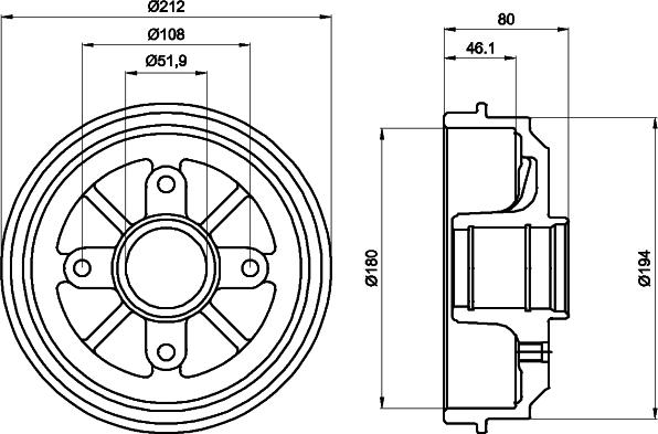 Mintex MBD035 - Тормозной барабан autospares.lv