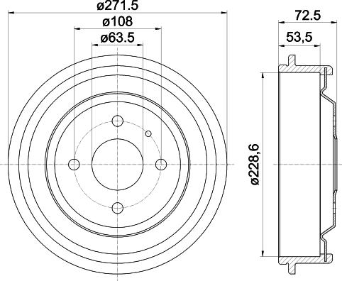 Mintex MBD038 - Тормозной барабан autospares.lv