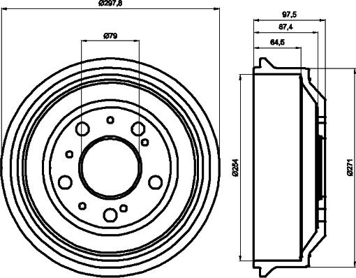 Mintex MBD037 - Тормозной барабан autospares.lv