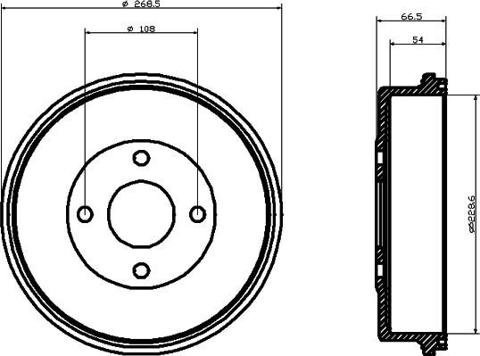 Mintex MBD021 - Тормозной барабан autospares.lv