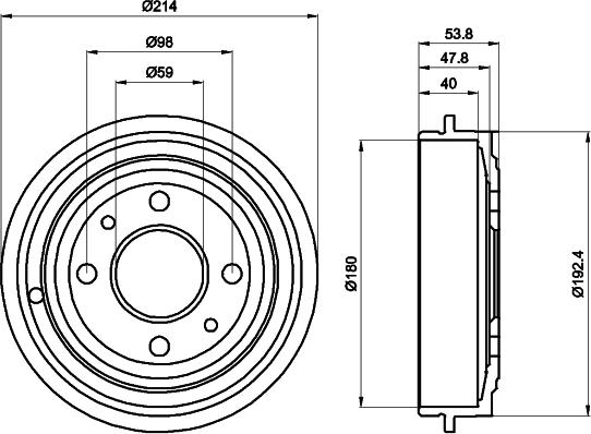 Mintex MBD023 - Тормозной барабан autospares.lv