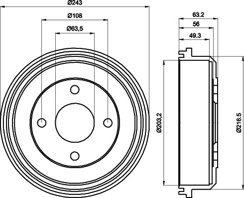 Mintex MBD022 - Тормозной барабан autospares.lv