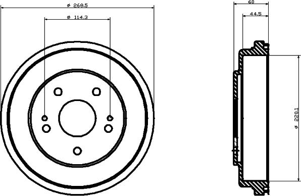 Mintex MBD167 - Тормозной барабан autospares.lv