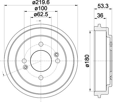 Mintex MBD397 - Тормозной барабан autospares.lv