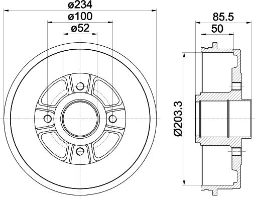 Mintex MBD309 - Тормозной барабан autospares.lv