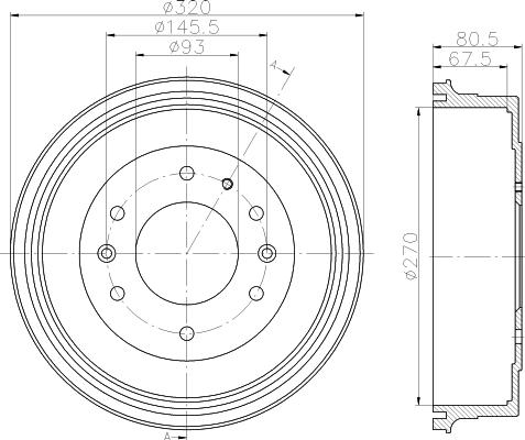 Mintex MBD314 - Тормозной барабан autospares.lv