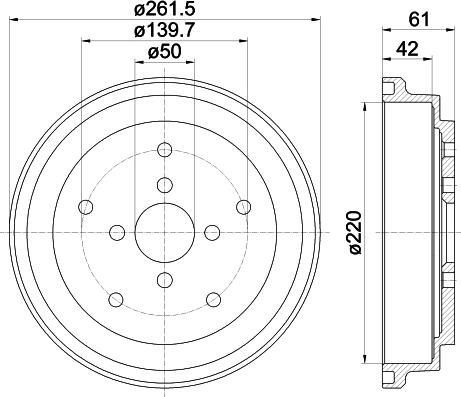 Mintex MBD389 - Тормозной барабан autospares.lv