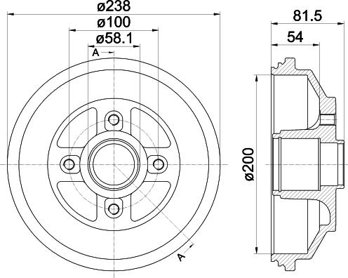 Mintex MBD384 - Тормозной барабан autospares.lv