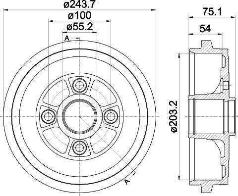 Mintex MBD386 - Тормозной барабан autospares.lv