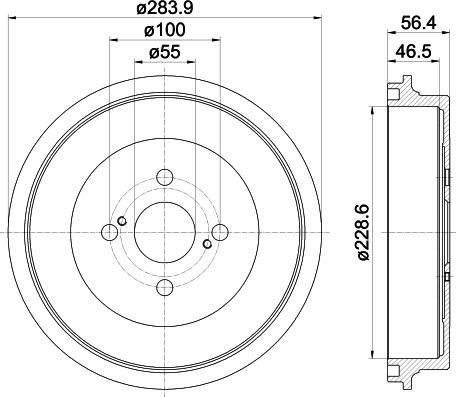 Mintex MBD380 - Тормозной барабан autospares.lv