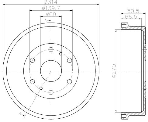 Mintex MBD321 - Тормозной барабан autospares.lv