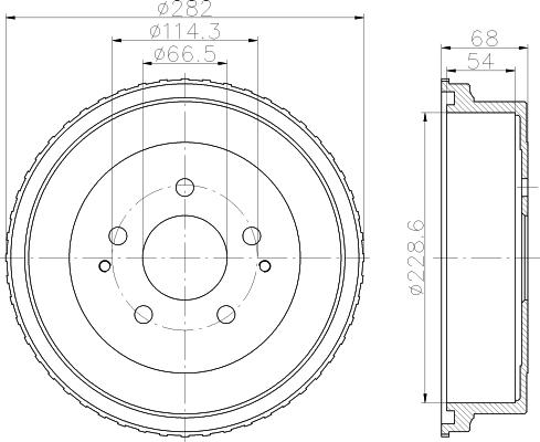 Mintex MBD323 - Тормозной барабан autospares.lv