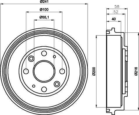 Mintex MBD207 - Тормозной барабан autospares.lv