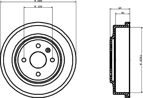 Mintex MBD286 - Тормозной барабан autospares.lv