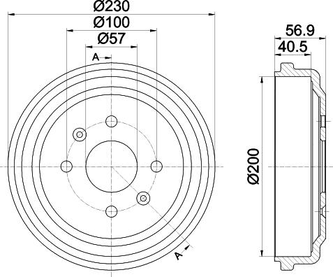 Mintex MBD288 - Тормозной барабан autospares.lv