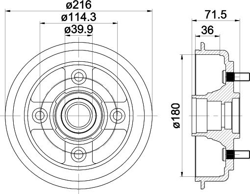 Mintex MBD274 - Тормозной барабан autospares.lv