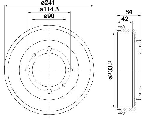 Mintex MBD273 - Тормозной барабан autospares.lv