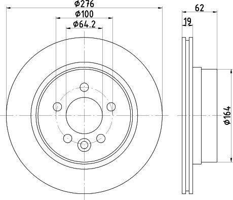 Mintex MDC1683 - Тормозной диск autospares.lv