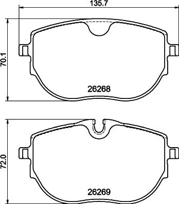 Mintex MDB4283 - Тормозные колодки, дисковые, комплект autospares.lv