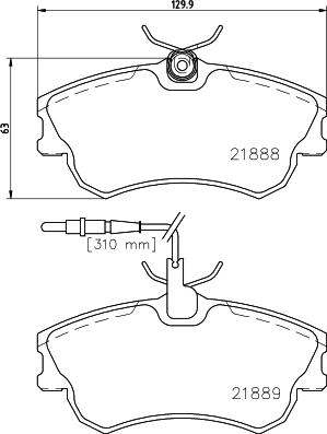 Mintex MDB1914 - Тормозные колодки, дисковые, комплект autospares.lv