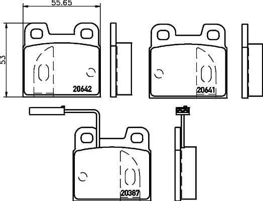 Mintex MDB1911 - Тормозные колодки, дисковые, комплект autospares.lv