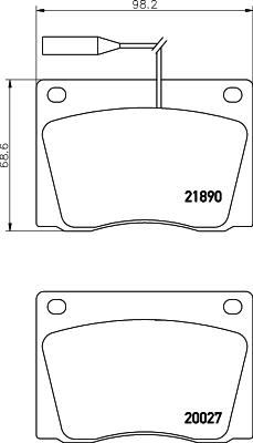 Mintex MDB1499 - Тормозные колодки, дисковые, комплект autospares.lv