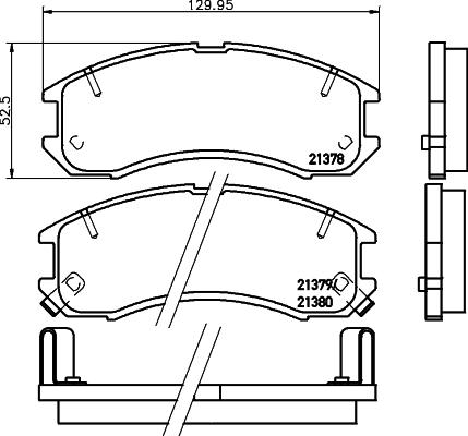 Mintex MDB1441 - Тормозные колодки, дисковые, комплект autospares.lv