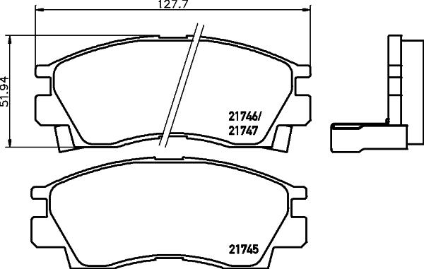 Mintex MDB1448 - Тормозные колодки, дисковые, комплект autospares.lv