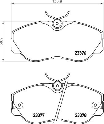 Mintex MDB1453 - Тормозные колодки, дисковые, комплект autospares.lv