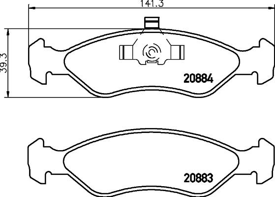 Mintex MDB1463 - Тормозные колодки, дисковые, комплект autospares.lv