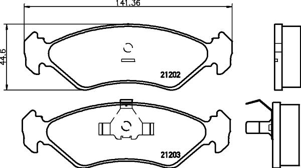 Mintex MDB1404 - Тормозные колодки, дисковые, комплект autospares.lv