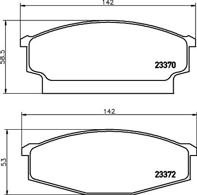 Mintex MDB1405 - Тормозные колодки, дисковые, комплект autospares.lv