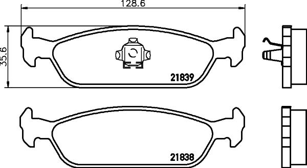 Mintex MDB1428 - Тормозные колодки, дисковые, комплект autospares.lv