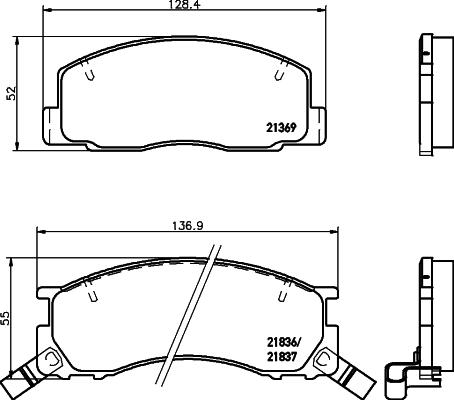 Mintex MDB1545 - Тормозные колодки, дисковые, комплект autospares.lv