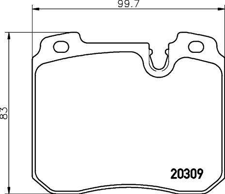 Mintex MDB1550 - Тормозные колодки, дисковые, комплект autospares.lv