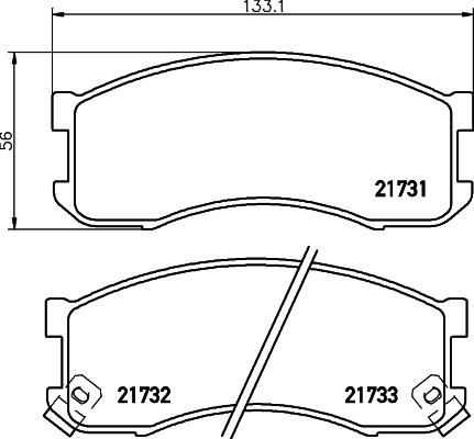 Mintex MDB1582 - Тормозные колодки, дисковые, комплект autospares.lv