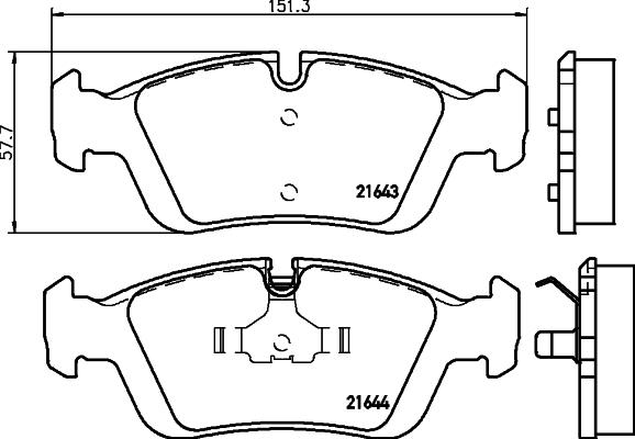 Mintex MDB1538 - Тормозные колодки, дисковые, комплект autospares.lv