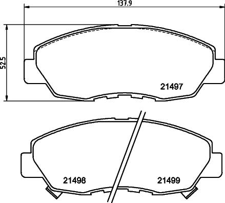 HELLA PAGID 8DB355030591 - Тормозные колодки, дисковые, комплект autospares.lv