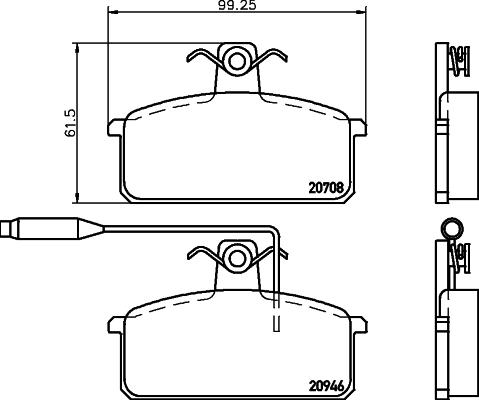 Mintex MDB1528 - Тормозные колодки, дисковые, комплект autospares.lv