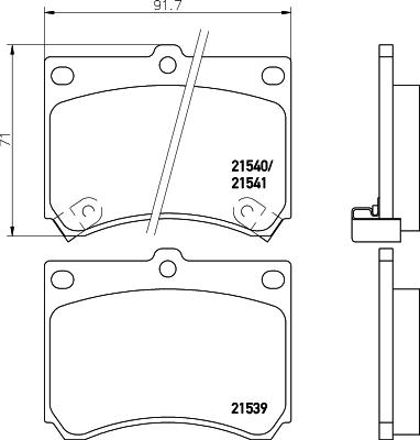 Mintex MDB1575 - Тормозные колодки, дисковые, комплект autospares.lv