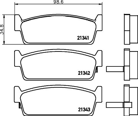 Mintex MDB1576 - Тормозные колодки, дисковые, комплект autospares.lv