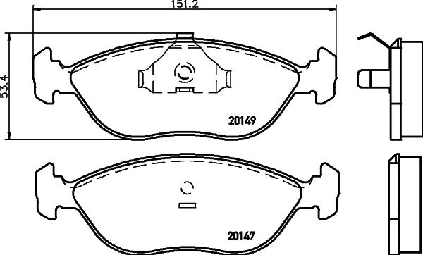 Mintex MDB1640 - Тормозные колодки, дисковые, комплект autospares.lv