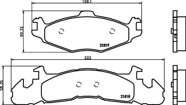 Mintex MDB1603 - Тормозные колодки, дисковые, комплект autospares.lv