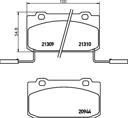 Mintex MDB1636 - Тормозные колодки, дисковые, комплект autospares.lv