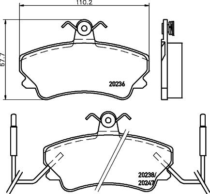 Mintex MDB1631 - Тормозные колодки, дисковые, комплект autospares.lv