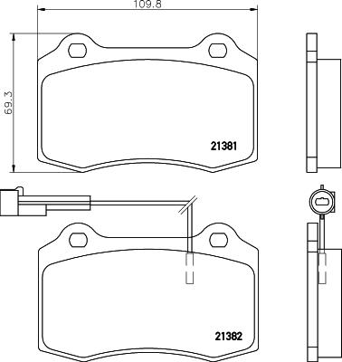 Mintex MDB1633 - Тормозные колодки, дисковые, комплект autospares.lv