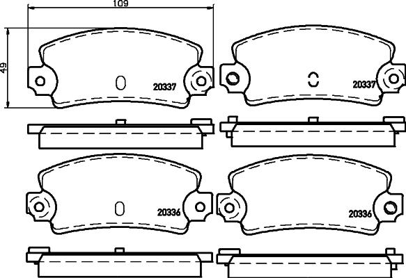 Mintex MDB1065 - Тормозные колодки, дисковые, комплект autospares.lv