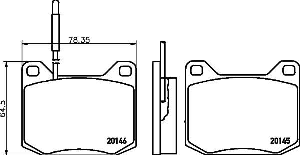 Mintex MDB1192 - Тормозные колодки, дисковые, комплект autospares.lv