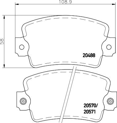 Mintex MDB1143 - Тормозные колодки, дисковые, комплект autospares.lv