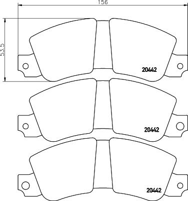 Mintex MDB1111 - Тормозные колодки, дисковые, комплект autospares.lv